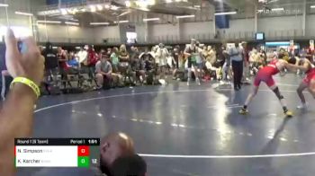 120 lbs Round 1 (6 Team) - Kye Karcher, Beach Bums vs Nathan Simpson, Spartan WC