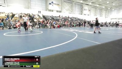 80 lbs Quarterfinal - Enzo Diloreto, Club Not Listed vs Lorenzo Cillo, Savage Wrestling Club