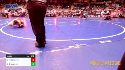 100 lbs Quarterfinal - Sam Trujillo, Grant County Elite vs Samson Grove, South Hills Wrestling Academy