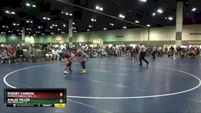 110 lbs Round 3 (16 Team) - Sydney Cannon, Charlie`s Angels-IL Blk vs Kailee Miller, RPA Wrestling