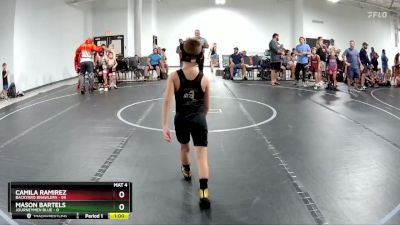 56 lbs Finals (2 Team) - Mason Bartels, Journeymen Blue vs Camila Ramirez, Backyard Brawlers