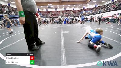 52 lbs Quarterfinal - Finn Lankford, HBT Grapplers vs Jayce CLARK, Division Bell Wrestling