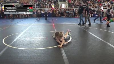 60 lbs 1st Place Match - Paisley Long, Clyde Amateur vs Paislye Kirk, CP