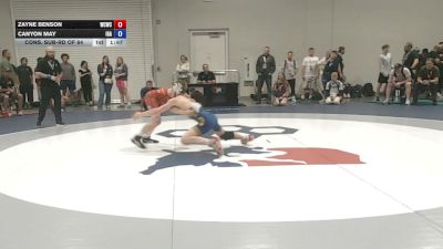 55 kg Cons. Sub-rd Of 64 - Zayne Benson, Western Colorado Wrestling Club vs Canyon May, Interior Grappling Academy