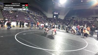 115 lbs Cons. Quarters - Lincoln Schwettman, No Escape Wrestling Academy vs Bence Boros, Erie Tigers Wrestling Club
