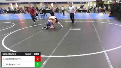 5th - 6th grade - 108 Cons. Round 2 - Colson Wubben, Iowa vs Spencer Summers, Moen Wrestling Academy