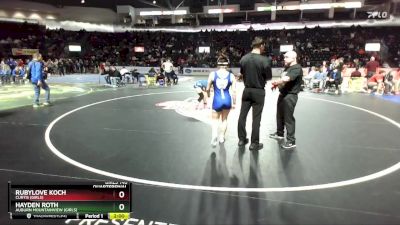 Girls 140 lbs Quarterfinal - Rubylove Koch, Curtis (Girls) vs Hayden Roth, Auburn Mountainview (Girls)