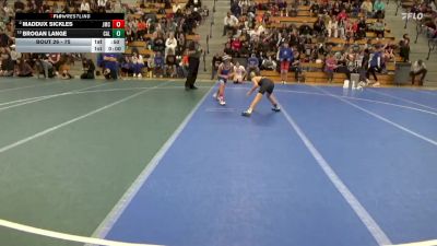 75 lbs Champ. Round 2 - Maddux Sickles, Jesup Mat Club vs Brogan Lange, Caledonia