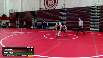 157 lbs Cons. Round 2 - Andy Melz, Unattached vs Diego Cruz, Southern Oregon