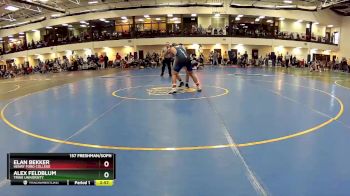 157 Freshman/Soph Quarterfinal - Alex Feldblum, Trine University vs Elan Bekker, Henry Ford College