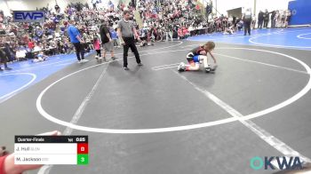 55 lbs Quarterfinal - Jacob Hull, Glenpool Warriors vs Mia Jackson, Grove Takedown Club