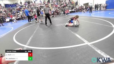 55 lbs Quarterfinal - Jacob Hull, Glenpool Warriors vs Mia Jackson, Grove Takedown Club