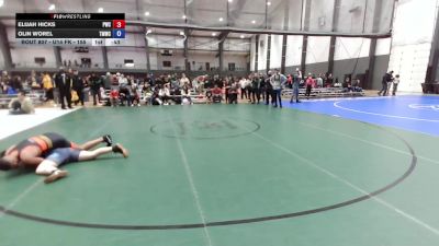 U14 FK - 155 lbs Champ. Round 1 - Elijah Hicks, Peninsula Wrestling Club vs Olin Worel, Thunder Mountain Wrestling Club