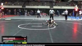 72 lbs Round 3 - Jackson Marr, Unattached vs Kendal Norwood, Smithfield Youth Wrestling