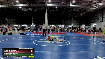 106 lbs Semis & 1st Wb (8 Team) - Luke Richards, RALEIGH AREA WRESTLING vs Christian Wirts, HEADHUNTERS - GREEN