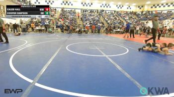 60 lbs Quarterfinal - Caleb Hall, Newkirk Takedown Club vs Cooper Simpson, Salina Wrestling Club