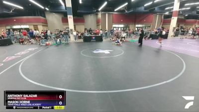 67 lbs Round 3 - Anthony Salazar, Spartan Mat Club vs Mason Horne, Texas Eagle Wrestling Academy