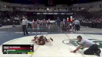 Girls 152 lbs Cons. Round 1 - Zia Budagher, St Pius X vs Ebony Balderrama, Gadsden