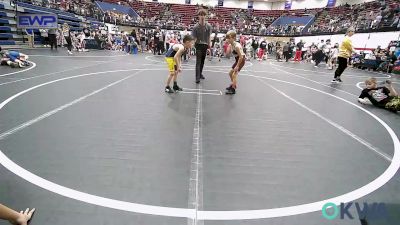 55 lbs Consi Of 8 #1 - Hayze Province, Rough Riders vs Titan Stewart, Kingfisher YellowJackets