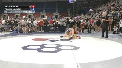 135 lbs Champ. Rd Of 32 - Kaison Miller, Kansas vs Karina Lojowski, Illinois