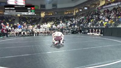 150 lbs Consolation Wb - Mikey Ryan, Mount Vernon vs Owen Miller, Independence