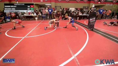 76 lbs Consolation - Kaisen Kelley, Tiger Trained Wrestling vs Braden Abel, Salina Wrestling Club