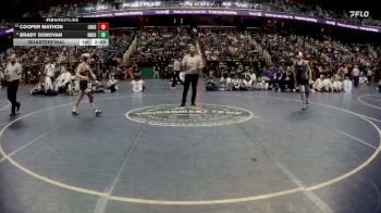 4A 113 lbs Quarterfinal - Brady Donovan, Hickory Ridge High School vs Cooper Mathon, Lake Norman High School