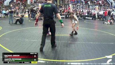 92 lbs Cons. Round 3 - Rachael Gibson, NBWC vs Dakota Richmond, Maple Valley WC