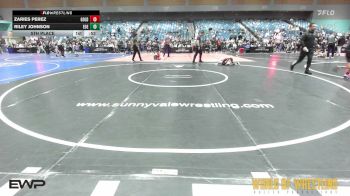 40 lbs 5th Place - Zaries Perez, Golden Back vs Riley Johnson, Eastern Oregon Elite