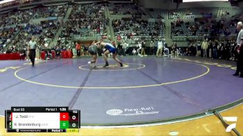 152 lbs Champ. Round 1 - Jackson Todd, Carroll (Fort Wayne) vs Reed Brandenburg, Winchester Community