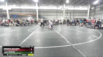 95 lbs Champ. Round 2 - Kenneth Richards, Bulldog Wrestling Club vs Jack Francis, Southern Idaho Wrestling Club