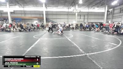 95 lbs Champ. Round 2 - Kenneth Richards, Bulldog Wrestling Club vs Jack Francis, Southern Idaho Wrestling Club