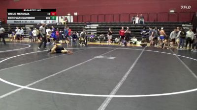 184 lbs Champ. Round 2 - Josue Mendoza, Emmanuel College vs Donovan Cavender, Montreat College