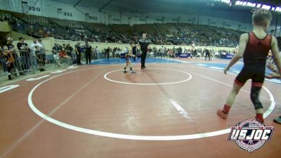 55 lbs Consi Of 8 #2 - Brock Villines, Weatherford Youth Wrestling vs Easton Houck, Norman Grappling Club