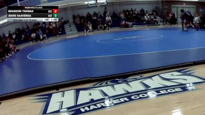 285 lbs Round 2 (8 Team) - Brandon Thomas, Henry Ford College vs Jesse Saaverda, Harper College