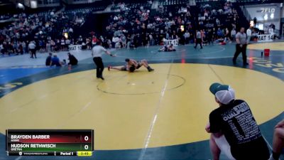 150 lbs Cons. Round 1 - Hudson Rethwisch, Gretna vs Brayden Barber, Hawk