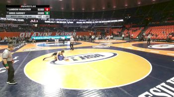 2A 144 lbs Champ. Round 1 - Greg Harkey, Bethalto (Civic Memorial) vs Landon VanAcker, Belvidere (H.S.)