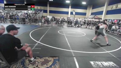 215 lbs Round Of 32 - Max Dokson, Alamosa vs Justin Wang, Yorba Linda HS