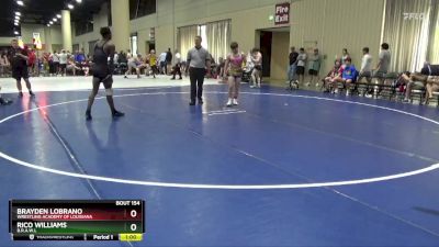 126 lbs Cons. Round 4 - Rico Williams, B.R.A.W.L vs Brayden Lobrano, Wrestling Academy Of Louisiana