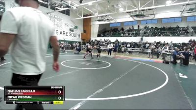 132 lbs Semifinal - Nathan Carrillo, St. John Bosco vs Micah Wegman, Calabasas