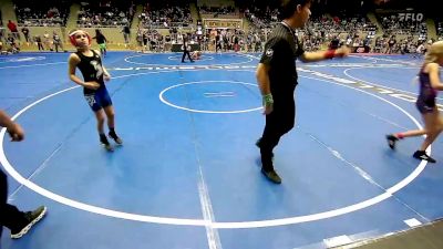 73 lbs Quarterfinal - Madison Morrison, Spiro Bulldog Wrestling vs Millie Rumsey, Pawhuska Elks Takedown