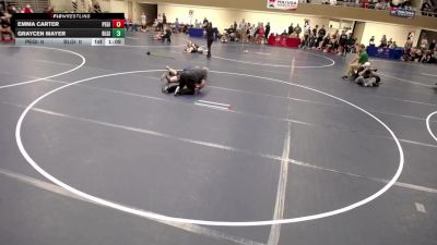 Girls K-8 - 215 Graycen Mayer, Blaine-Girls vs Emma Carter, PEM-Girls