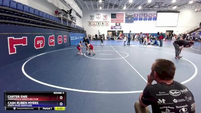 40-43 lbs Round 3 - Carter Enis, Thermopolis Wrestling Club vs Cash Ruben Myers, Green River Grapplers