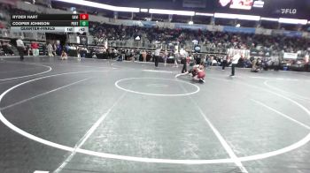 100 lbs Quarterfinal - Ryder Hart, Davison vs Cooper Johnson, Port City WC