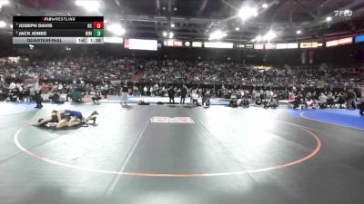 3A 106 lbs Quarterfinal - Joseph Davis, Butte County vs Jack Jones, Ririe