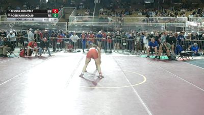 130 lbs 5th Place Match - Rose Karakolis, Park Vista Community vs Alyssa Dolittle, North Ft Myers