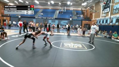 102-110 lbs 1st Place Match - Zeke Sanchez, Sanderson Wrestling Academy vs Isaac Perkins, Sanderson Wrestling Academy