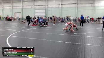 120 lbs Quarterfinal - Cole Speer, CP Wrestling Academy vs Noah Pieterick, Storm Wrestling