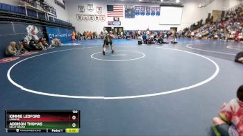 130 lbs Cons. Round 3 - Addison Thomas, Kelly Walsh vs Kimmie Ledford, Laramie