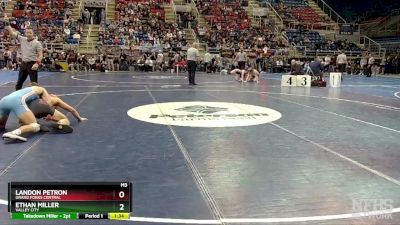 160 lbs Champ. Round 1 - Ethan Miller, Valley City vs Landon Petron, Grand Forks Central